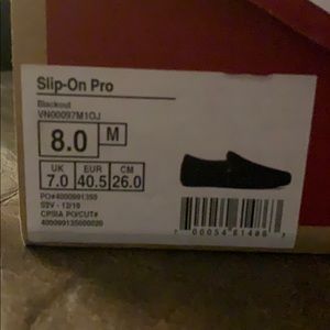 Vans Skate Shoes-Slip On Pro-Blackout